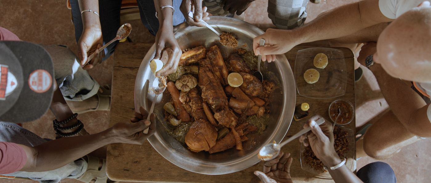 Sharing thiéboudienne together
